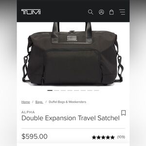 Tumi duffle bag in chocolate brown